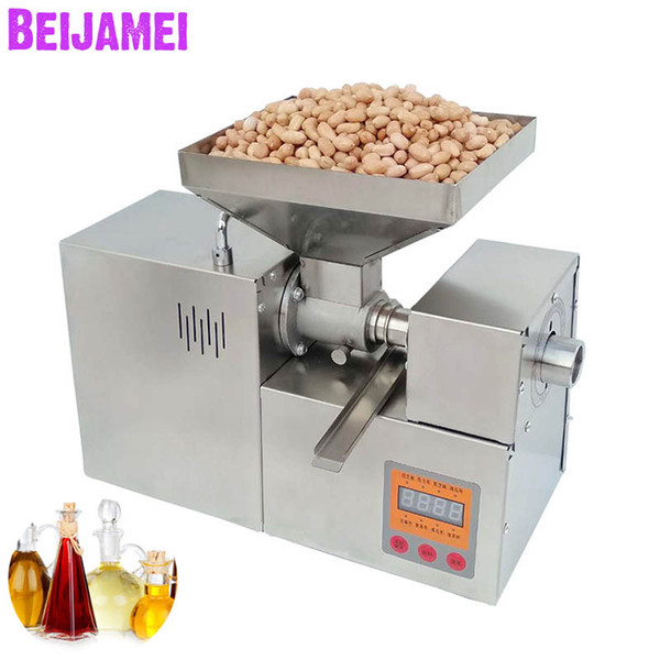 BEIJAMEI 2019 Home use almond oil press machine/automatic rapeseed oil making small Peanut sunflower seed oil presser