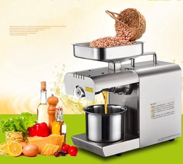 110V/220V Heat and Cold home oil press machine pinenut, cocoa soy bean olive oil press machine high oil extraction rate LLFA