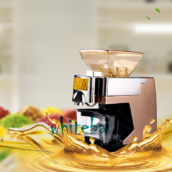 220v Heat and Cold home oil press machine pinenut, cocoa soy bean olive oil press machine high oil extraction rate