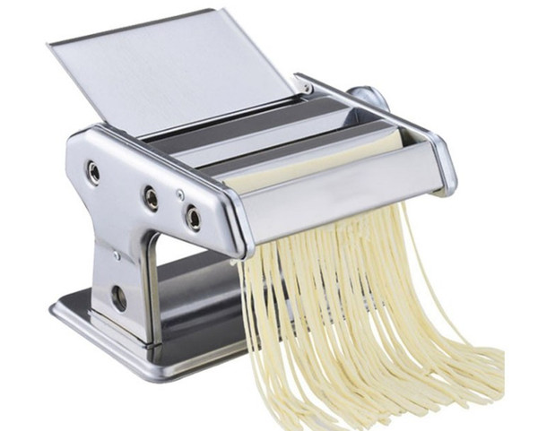 Stainless Steel ordinary 2 Blades Pasta Making Machine Manual Noodle Maker Hand Operated Spaghetti Pasta Cutter Noodle Hanger LLFA