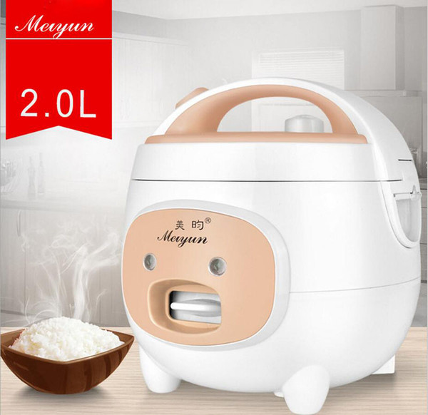 Mini Electric Rice Cooker 2L Mini Student Dormitory Electric Rice Cooker 1-2 People Do Not Stick To The Inner Pot Multi-Functional Electric