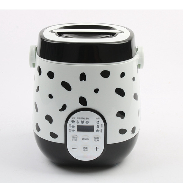 DMWD 1.6L Mini Electric Rice Cooker For 1-2 Students 6 Menu Travel Portable Intelligent Soup Pot Yogurt Maker 24H Timing 220V