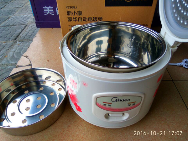 3L Midea electric rice cookers YJ308J stainless steel non-stick inner pot Food Heating DIY cake leben cookwere +Conversion Plug(gift)