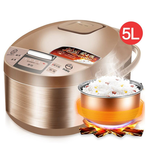 DMWD 5L Large Capacity Home Intelligent Electric Rice Cooker Food Steamer Saucepan For 4-8 People 220V 10 Hour Appointment