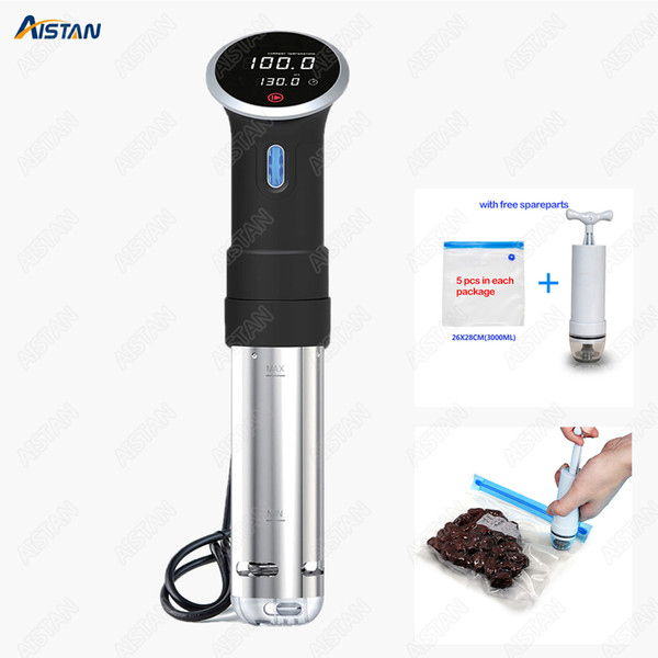 CS1 Culinary Sous Vide Precision Cooker, Immersion Circulator, Slow Cooker 1000 Watts, Black Stainless Steel