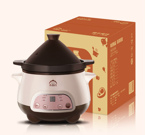 220V 1.5L 140w Electric Slow cooker BB stew pot Ceramic Purple sand tower automatic insulation Appointment