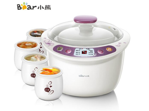 Bear DDZ-A35G1 household electric cooker stew cup ceramics liner 1 cup 5 bile Large capacity 3.5L meat Porridge soup Water Dessert maker