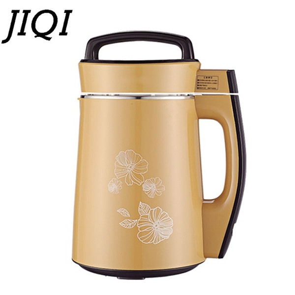 JIQI electric Soymilk machine household Soyabean Milk Maker Stainless Steel automatic heating soy beans Milk juicer blender