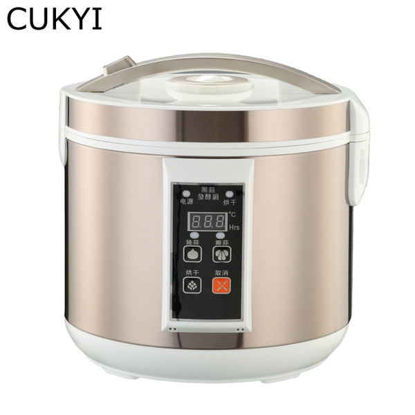 CUKYI 5L / 6L Automatic Black garlic fermenter household DIY zymolysis pot maker 110V 220V black garlic fermenting machine EU