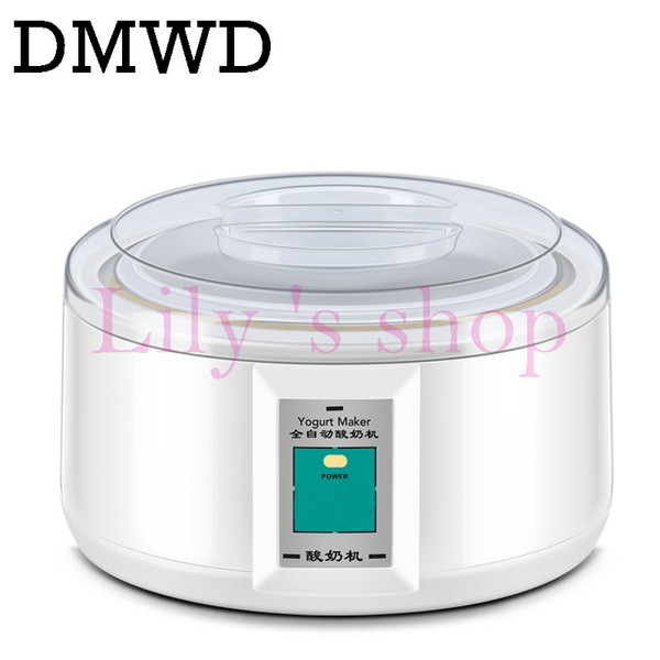 DMWD Electric Yogurt Maker Automatic Multifunction Stainless Steel liner Natto Rice Wine Yoghurt Machine with 7 cups 1.5L Pickle