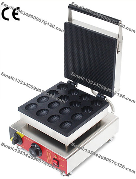 Free Shipping 16pcs Commercial Use Non-stick 110v 220v Electric Flower Nut Shape Cake Grill Machine Baker Maker Iron