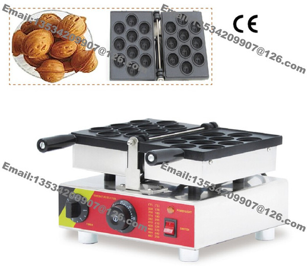 Free Shipping Commercial Nonstick 110v 220v Electric 10pcs Russian Oreshki Nuts Waffle Maker Iron Baker Machine Mold Plate