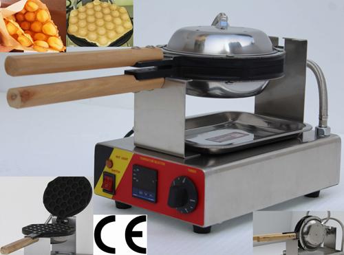 Free Shipping Commercial Use Non-stick 110v 220v Electric Digital Hongkong Eggettes Bubble Waffle Baker Maker Iron Machine Pan with CE