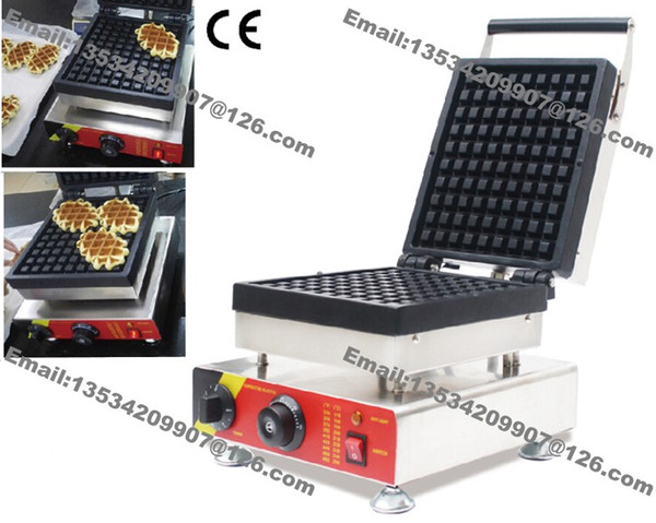 Free Shipping Commercial Non-stick 110v 220v Electric 1-slice Belgian Belgium Liege Waffles Baker Maker Iron Machine Mold