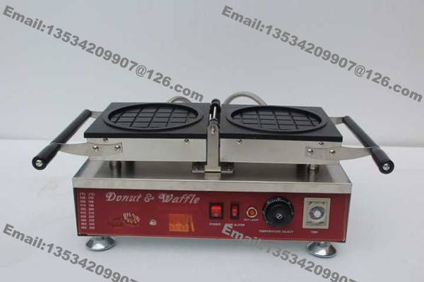 Free Shipping 1-slice Commecial Use Non Stick Turnable 110v 220v Electric Waffle Doughnuts Baker Maker Machine Iron