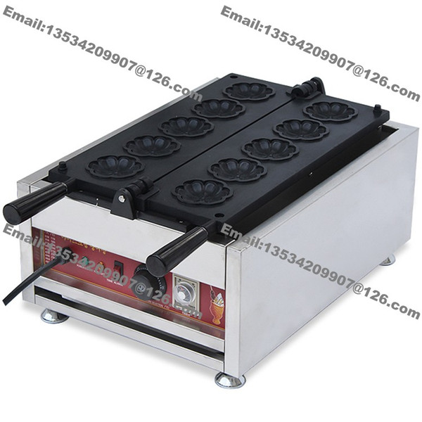 Free Shipping 5pcs Commercial Use Non-stick 110v 220v Electric Cherry Blossom Flower Bread Cake Maker Baker Machine Iron