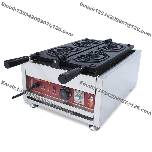 Free Shipping 4pcs Commercial Use Non-stick 110v 220v Electric Crab Shaped Waffle Maker Baker Machine Iron Mold Plate