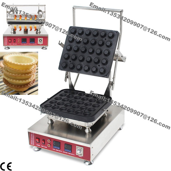 Free Shipping Commercial Nonstick 110v 220v Electric 30pcs Round Mini Pie Pastry Tartaletek Tartlets Maker Baker Iron Machine