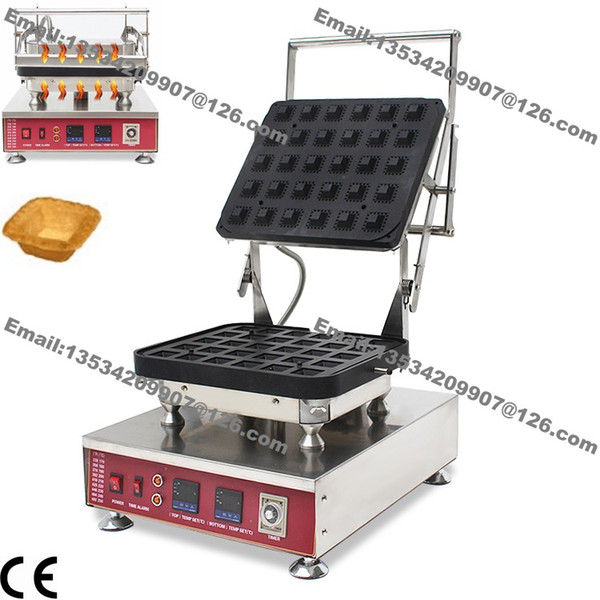 Free Shipping Commercial Nonstick 110v 220v Electric Square Mini Pastry Pie Tartaletek Tartlet Shells Maker Iron Baker Machine