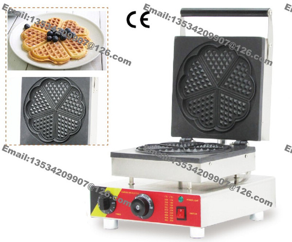 Free Shipping Commercial Nonstick 110v 220v Electric 20.5cm Standard Heart Shaped Waffle Maker Iron Baker Machine Mold Plate