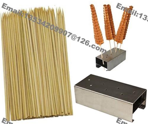 Free Shipping 1pc Stainless Steel Waffle Corn Dog Lolly Waffle Stick Holder Stand Displayer + 100pcs 35cm Bamboo Skewers