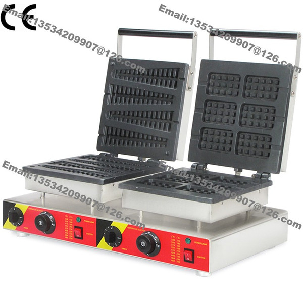 Free Shipping Commercial Use Non Stick 110v 220v Electric Lolly Waffle Machine Belgium Belgian Waffle Stick Iron Maker Baker