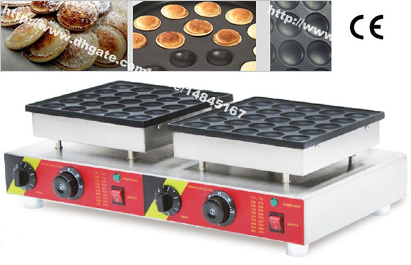 Popular in Saudi Arabia Kuwait Qatar Stainless Steel Non Stick 110v 220v Double-head Electric Poffertjes Dutch Pancake Machine Maker Baker