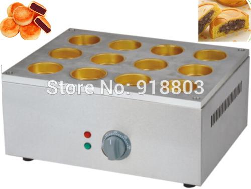 Commercial Use Copper Hole 220v Electric 12pcs Japanese Dorayaki Red Bean Cake Maker Baker Oven Machine