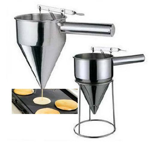 Goog Quality Commercial Use Home Use Stainless Steel Taiyaki Waffle Cupcake Pancake Batter Dispenser with Holder