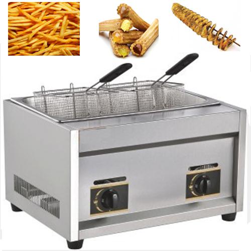 3 in 1 Tornado Potato/Twister Potato/Spiral Electric Potato Cutter + LPG Gas Deep Fryer + 35cm Bamboo Skewers