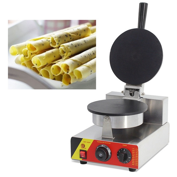 Free shipping non-stick commercial waffle egg roll maker machine electric Japanese and Korean Wafer Rolls irons baker making pan