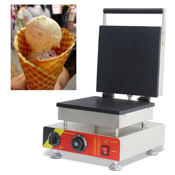 Free shipping non-stick commercial waffle bowl makers electric ice cream cone making machines cooking irons baker in food machinery