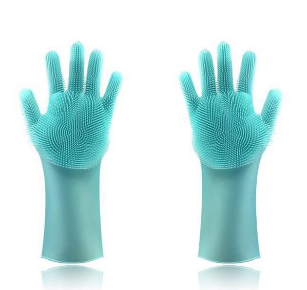 New Cleaning Brush Silicone Glove Clean the bathroom cook and pet car Magic glove