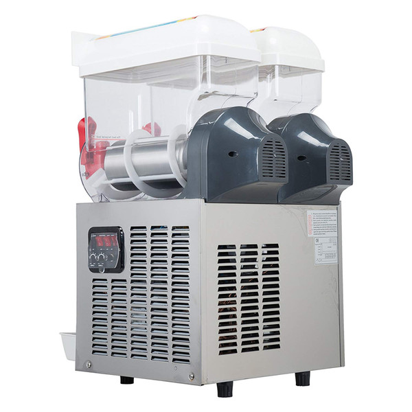 Free shipment to door 110/220V 2*15L frozen drinks making machine margarita ice slush machine ice slushie maker ice slushie making machine