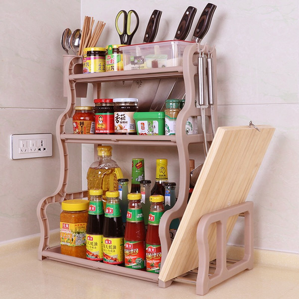 New Style Multifunctional Kitchen Storage Shelf Rack Refrigerator Removable Storage Shelf Rack 2/3 layer Handle Gap Shelves Kitchen Tools