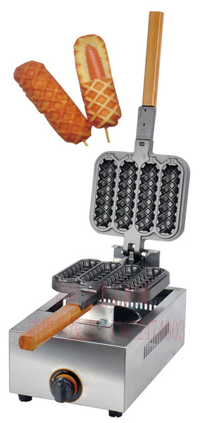 Free shipping Gas type 4 pcs hot dog lolly waffle machine hot dog grill come with recipe