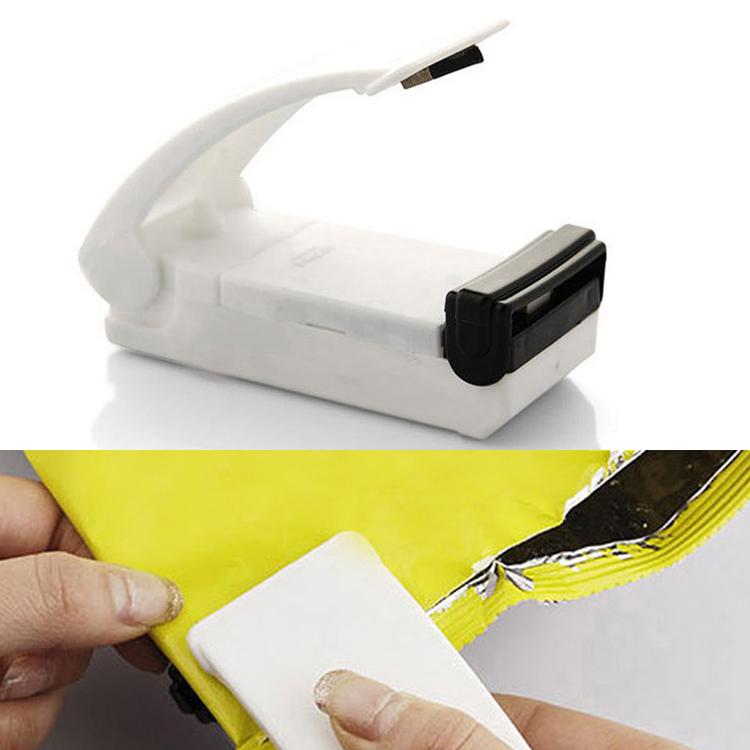 Mini Household Battery ABS Plastic And Metal Heating Hand Pressure Sealing Machine Vacuum Food Sealers BI-0011-WT