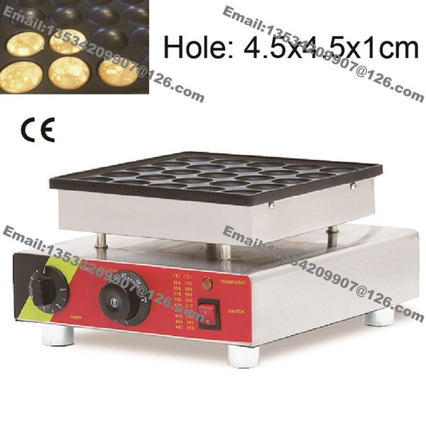 Free Shipping 25-hole Commercial Use Non Stick Mini Dutch Pancake Poffertjes Maker Machine Baker Grill Iron Mold Plate