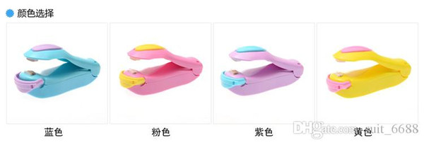 free shippinCandy color portable mini household plastic bag sealing machine sealing machine snacks travel hand pressure heat sealing machine