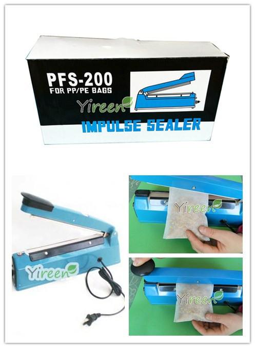 Impulse Sealer, Impulse Sealing for PE / PP Bags, Plastic casing, with Europe Standard plug