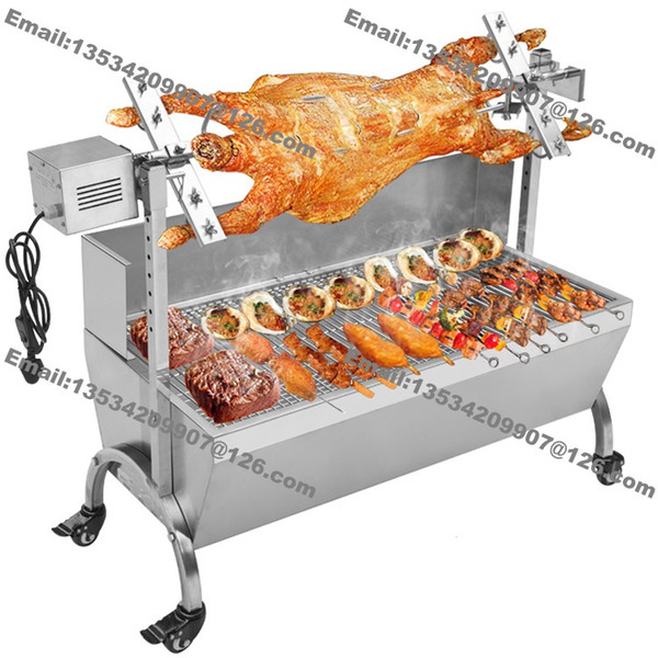 Free Shipping 120cm Heavy Duty Lamb Pig Goat Charcoal Barbeque BBQ Grill Rotisserie Spit Raclette Hog Roasting Machine with 60kg Motor