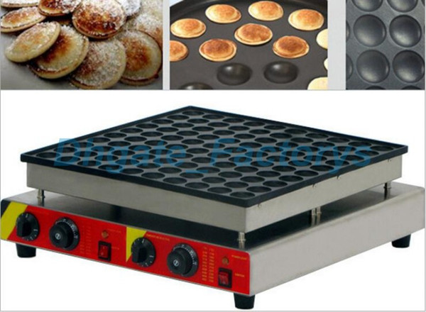 Free Shipping 100 Pcs Commercial 110v 220v Pancakes Maker Non-stick Poffertjes Maker Machine Waffle Baker Poffertjes Grill JF-813