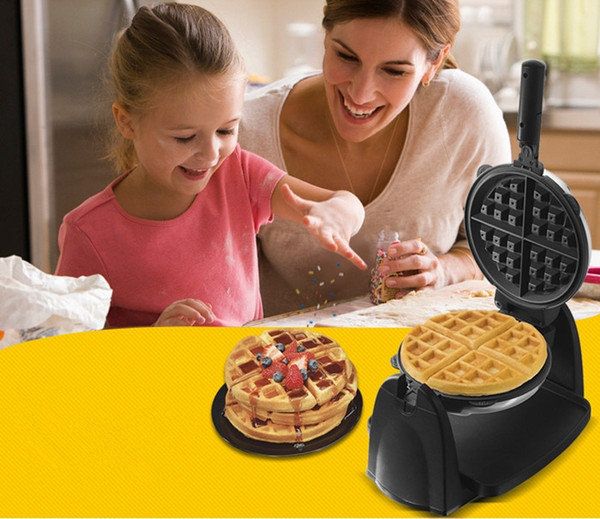 220V 180 Rotated Waffle machine multifunction household electric double-sided baking pan heating automatic muffin machine Waffle Makers