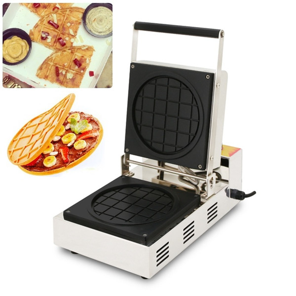 110v 220v Non-stick Liege Pizza Waffle Maker Electric Round Grip Filled Savory Waffle Machine Iron Baker Making Pan