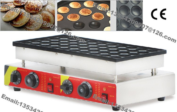 Free Shipping 50-hole Commercial Use Non Stick Mini Dutch Pancake Poffertjes Machine Baker Grill Maker Iron Mold Plate