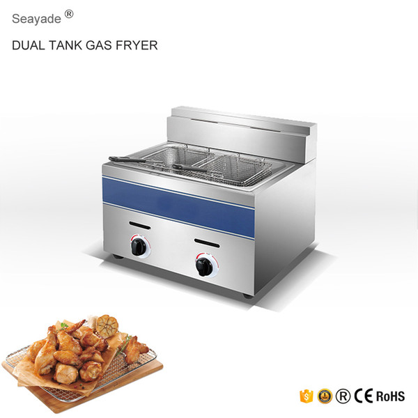 Commercial Gas Fryer with Thermostat Control