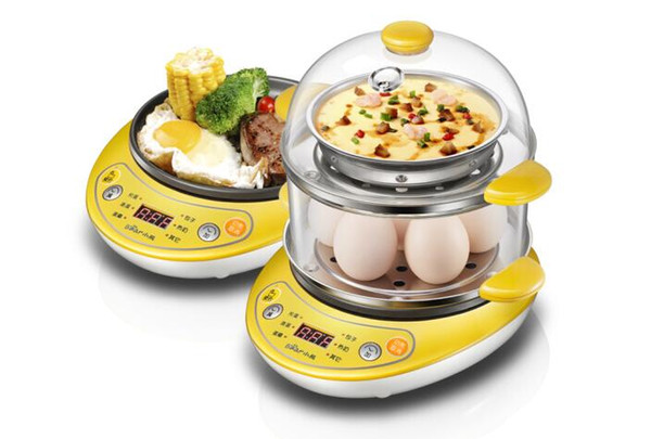 chinaBear Egg Boiler Home Breakfast maker Omelette Steamer Machine Flapjack Machine Double-layer Multi-function