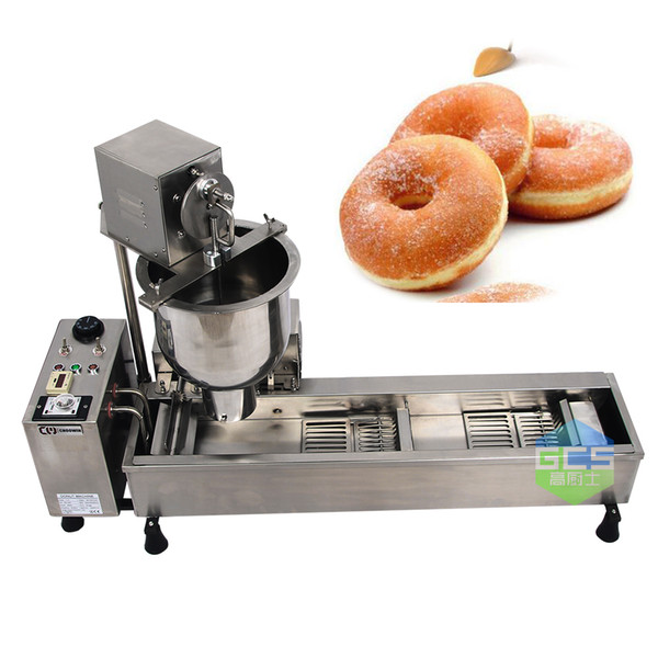 Free Shipping Commercial Full Automatic Donut Machine 110V 220 3000W Stainless Steel Donut Maker Come With 3 Mould