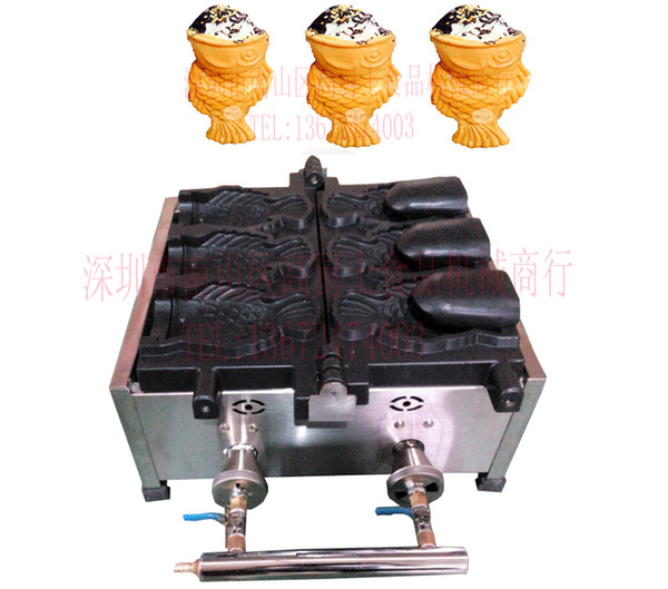 Free shipping come with recipe Gas type ice cream taiyaki machine Korean style Taiyaki maker