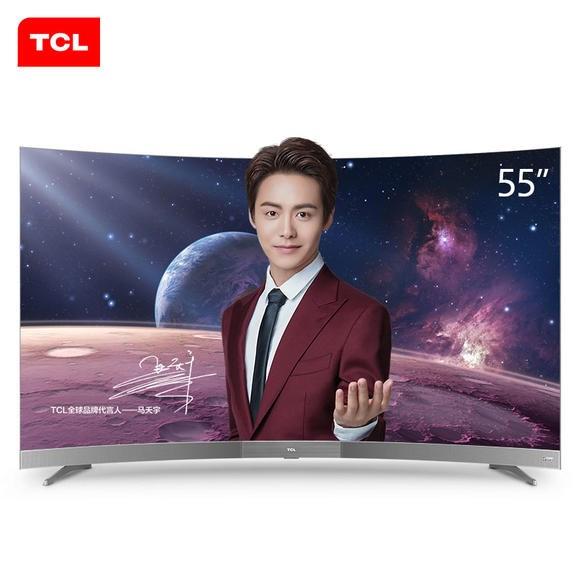 TCL 55-inch high-end Curved surface 4K slim intelligent network LED LCD screen TV hot new products free shipping!